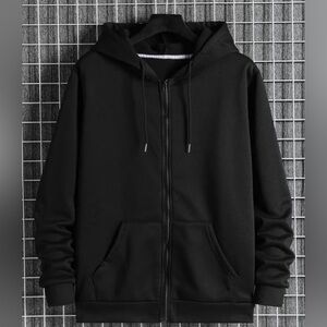 Black Zip Up Hoodie